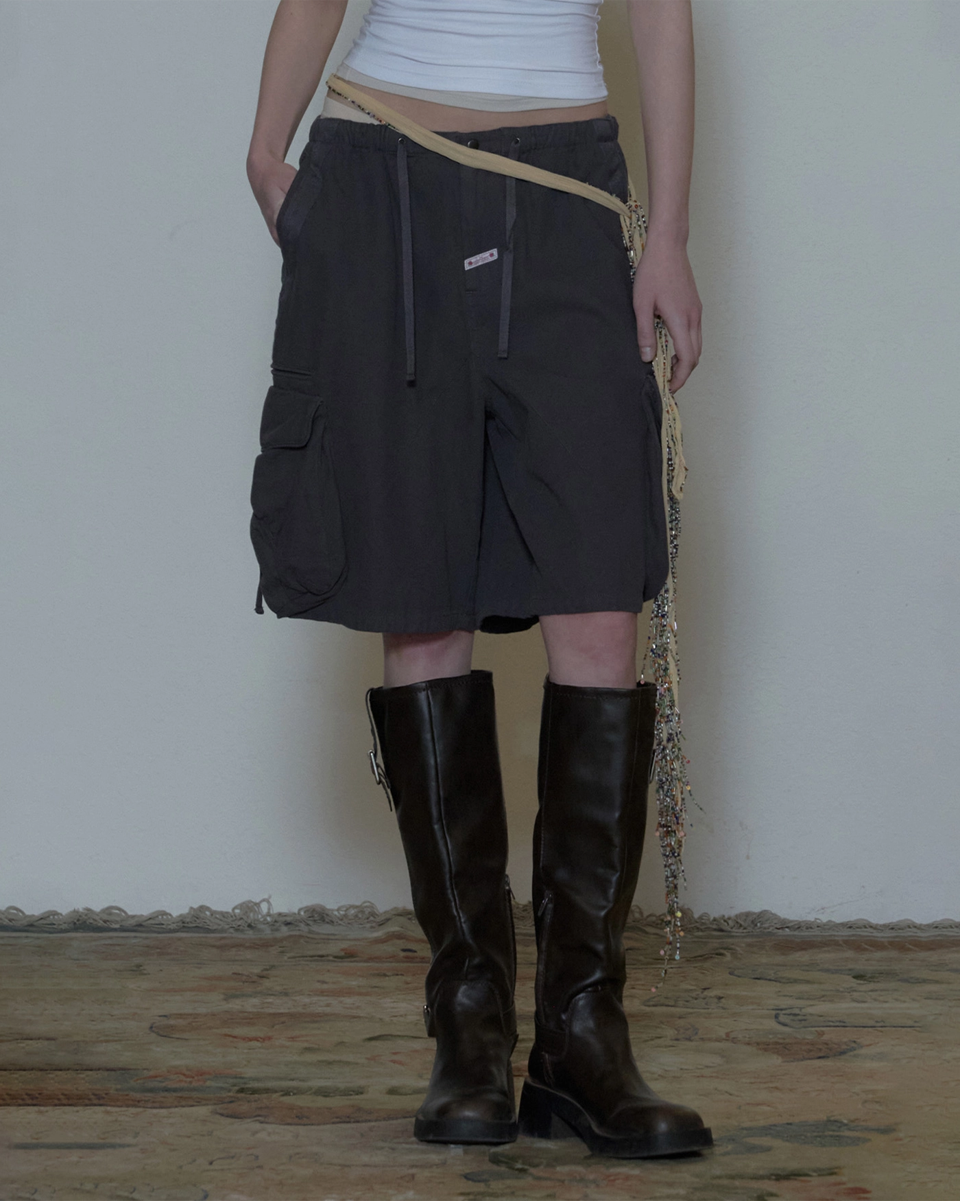 ★SCULPTOR★ Twill Cargo Half Pants Navy SC24S430NA Twill Cargo Half Pants Navy – Sculptor